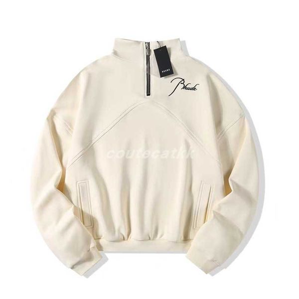 mens and womens hoodie rhudessweatshirt autumn designer hoodies pullover sweatshirts initials signature letter embroidery half zipper stand, Black
mens and womens hoodie rhudessweatshirt autumn designer hoodies pullover sweatshirts initials signature letter embroidery half zipper stand, Black