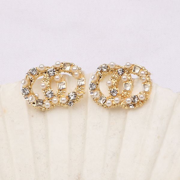classic letter stud 18k gold plated luxury brand designers crystal letters geometric 925 silver famous women fully rhinestone pearl earring, Golden;silver
classic letter stud 18k gold plated luxury brand designers crystal letters geometric 925 silver famous women fully rhinestone pearl earring, Golden;silver