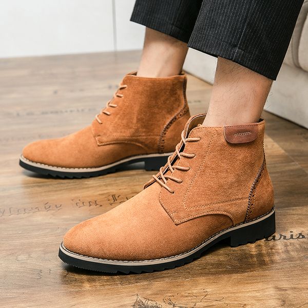 chelsea boot men shoes martin boots suede all-match pointed toe lace-up casual leather shoes daily workplace l wedding business dress shoe b, Black
chelsea boot men shoes martin boots suede all-match pointed toe lace-up casual leather shoes daily workplace l wedding business dress shoe b, Black