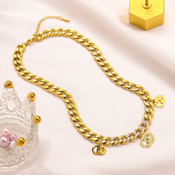 never fading 14k gold plated brand designer letter pendant necklaces pretty crystal rhinestone stainless steel choker necklace chain jewelry, Silver
never fading 14k gold plated brand designer letter pendant necklaces pretty crystal rhinestone stainless steel choker necklace chain jewelry, Silver