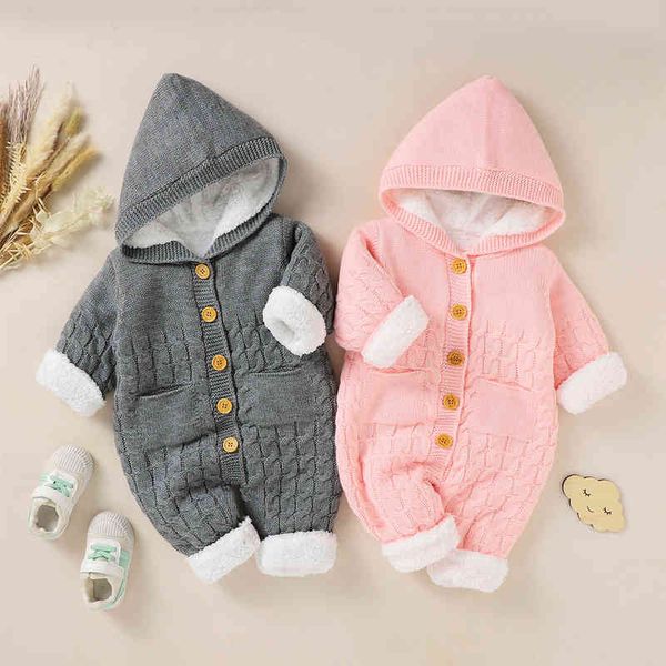 rompers autumn winter baby girls boys knitted romper hooded long sleeves cotton jumpsuit newborn casual clothes baby clothes j220922, Blue
rompers autumn winter baby girls boys knitted romper hooded long sleeves cotton jumpsuit newborn casual clothes baby clothes j220922, Blue