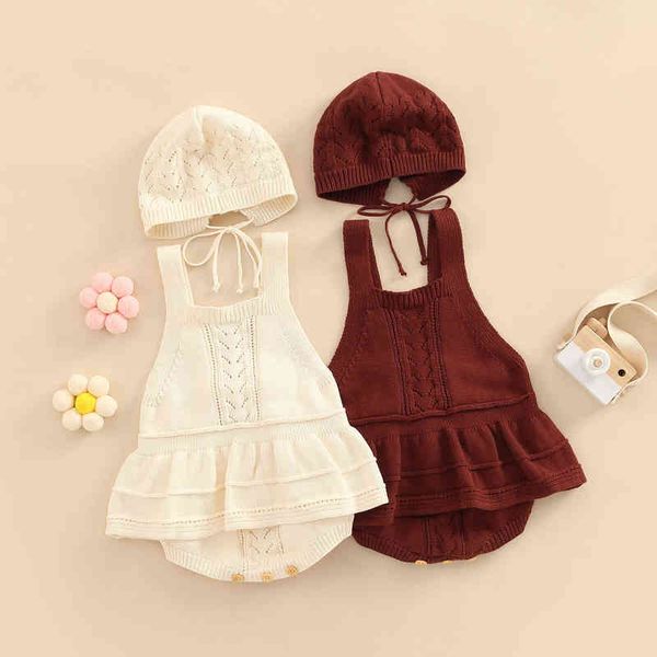 rompers baby spring autumn clothes set knitted sleeveless romper triangle cross button jumpsuit hats toddler baby girls 2pcs j220922, Blue
rompers baby spring autumn clothes set knitted sleeveless romper triangle cross button jumpsuit hats toddler baby girls 2pcs j220922, Blue