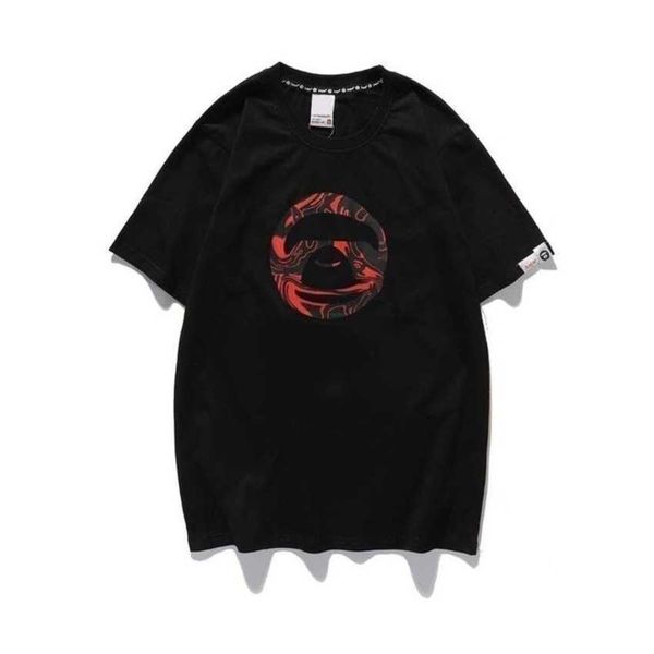 men's t-shirts new fashion cotton t shirt red camouflage classic letter monkey-man head print short sleeve t-shirt for men and women, White;black
men's t-shirts new fashion cotton t shirt red camouflage classic letter monkey-man head print short sleeve t-shirt for men and women, White;black