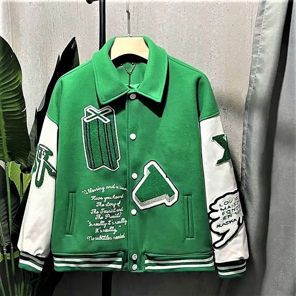 flocking leather sleeves baseball coat uniform fashion jacket single breasted warm jackets couples women men varsity coats men's design, Black;brown
flocking leather sleeves baseball coat uniform fashion jacket single breasted warm jackets couples women men varsity coats men's design, Black;brown