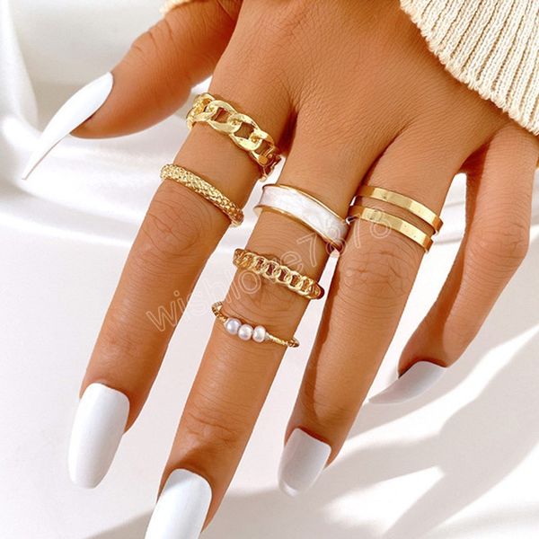 bohemian hollow knuckle ring set gold color vintage pearl chain geometric ring for women trendy jewelry gifts, Silver
bohemian hollow knuckle ring set gold color vintage pearl chain geometric ring for women trendy jewelry gifts, Silver