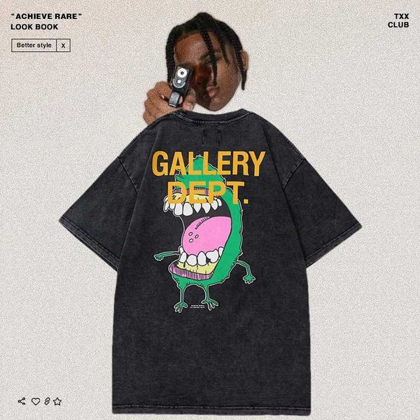 fashion galleryes casual t shirts washed old american high street brand cartoon print men's women's loose short sleeve t-shirts, White;black
fashion galleryes casual t shirts washed old american high street brand cartoon print men's women's loose short sleeve t-shirts, White;black