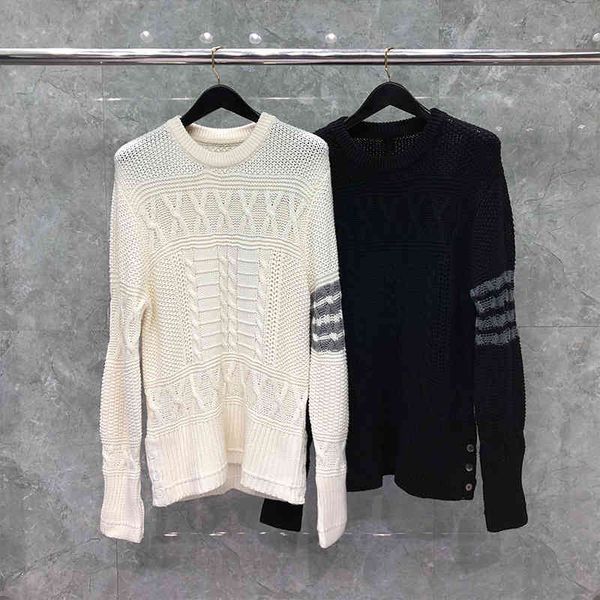 2022 fashion brand tb sweaters men slim fit o-neck pullovers clothing jacquard striped wool autumn winter casual coat, White;black
2022 fashion brand tb sweaters men slim fit o-neck pullovers clothing jacquard striped wool autumn winter casual coat, White;black