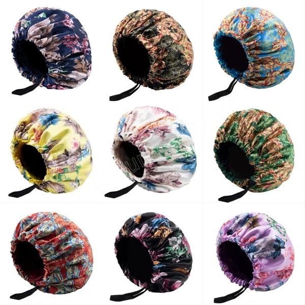 adjustable elastic band satin printed night cap fashion womens soft comfortable florals rayon hair care beauty sleep hats, Blue;gray
adjustable elastic band satin printed night cap fashion womens soft comfortable florals rayon hair care beauty sleep hats, Blue;gray
