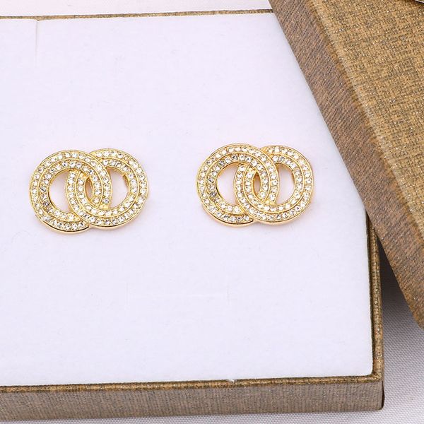 classic letter stud 18k gold plated luxury brand designers geometric 925 silver famous women double row diamond crystal rhinestone earrings, Golden;silver
classic letter stud 18k gold plated luxury brand designers geometric 925 silver famous women double row diamond crystal rhinestone earrings, Golden;silver