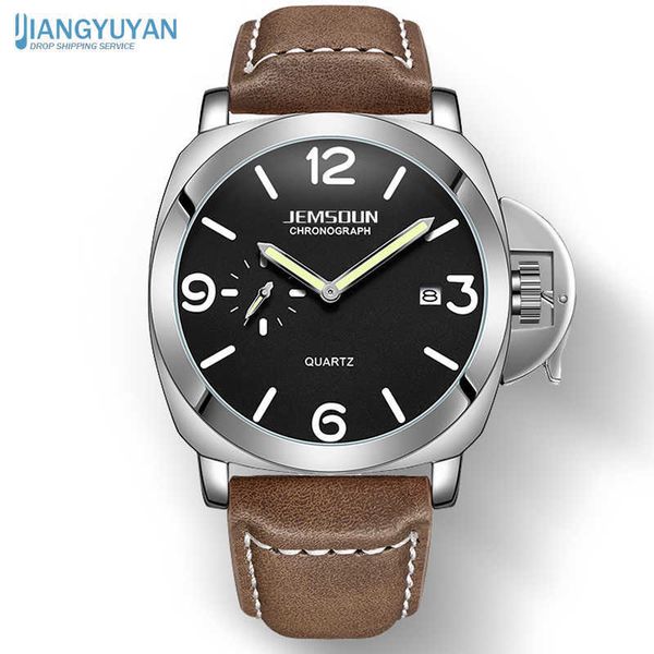 wristwatches fashion mens watches luxury brand waterproof sport wrist watch chronograph quartz military genuine leather relogio masculino 09, Slivery;brown
wristwatches fashion mens watches luxury brand waterproof sport wrist watch chronograph quartz military genuine leather relogio masculino 09, Slivery;brown