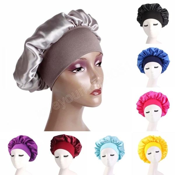 solid color satin stretch night caps fashion womens soft rayon wide elast band hair care beauty cap hair accessories sleep bonnet, Blue;gray
solid color satin stretch night caps fashion womens soft rayon wide elast band hair care beauty cap hair accessories sleep bonnet, Blue;gray