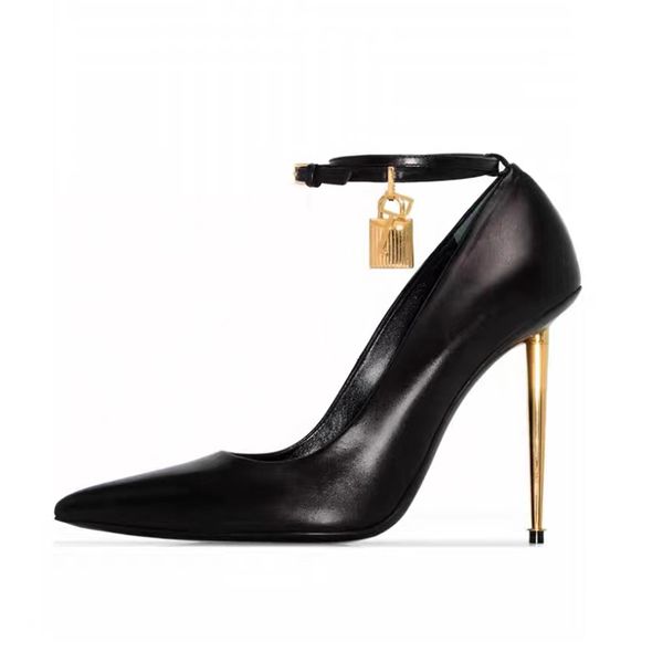 gold buckle decorative slim high heel shoes women's leather metal pointy head fashion foot loopdress 11cm designer party dress shoes fa, Black
gold buckle decorative slim high heel shoes women's leather metal pointy head fashion foot loopdress 11cm designer party dress shoes fa, Black