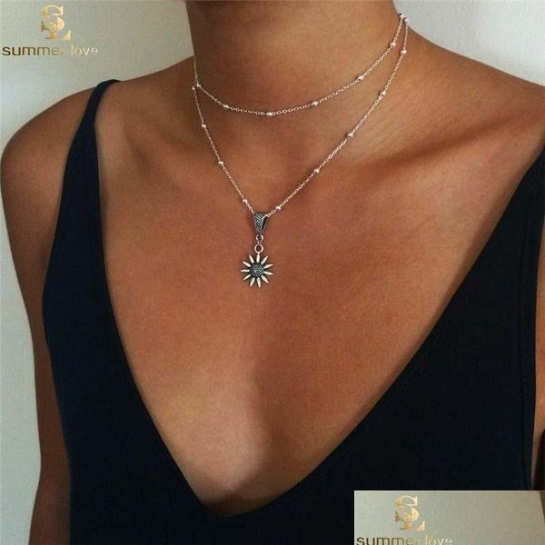 pendant necklaces new boho jewelry mti layer sier beaded choker necklaces for women sunflower pendant vintage necklace drop deli dhrug, Silver
pendant necklaces new boho jewelry mti layer sier beaded choker necklaces for women sunflower pendant vintage necklace drop deli dhrug, Silver