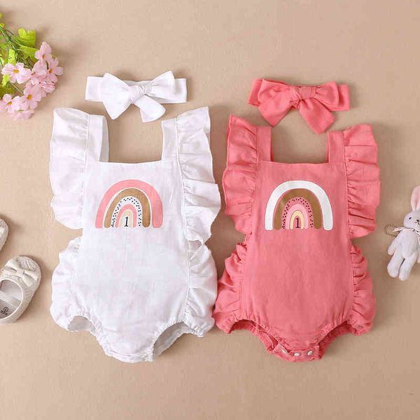 rompers baby girls playsuits disturbed jumpsuit headaband 2 piece sets rainbow print sleeveless bodysuit baby summer clothing j220922, Blue
rompers baby girls playsuits disturbed jumpsuit headaband 2 piece sets rainbow print sleeveless bodysuit baby summer clothing j220922, Blue