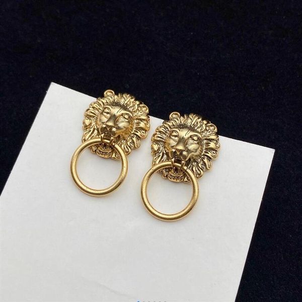 retro designer lion head charm earrings stud luxury brand earring have stamp for women lady party wedding lovers gift jewelry with240b, Golden;silver
retro designer lion head charm earrings stud luxury brand earring have stamp for women lady party wedding lovers gift jewelry with240b, Golden;silver