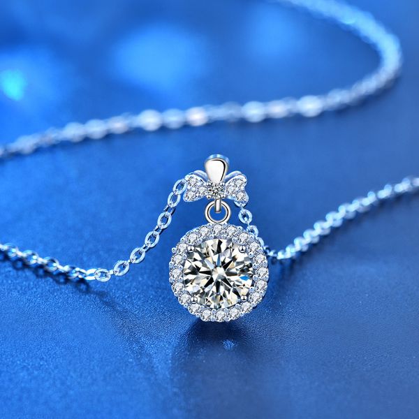 dlz 925 sterling silver bow designer pendant necklace shining round stone choker necklace jewelry
dlz 925 sterling silver bow designer pendant necklace shining round stone choker necklace jewelry