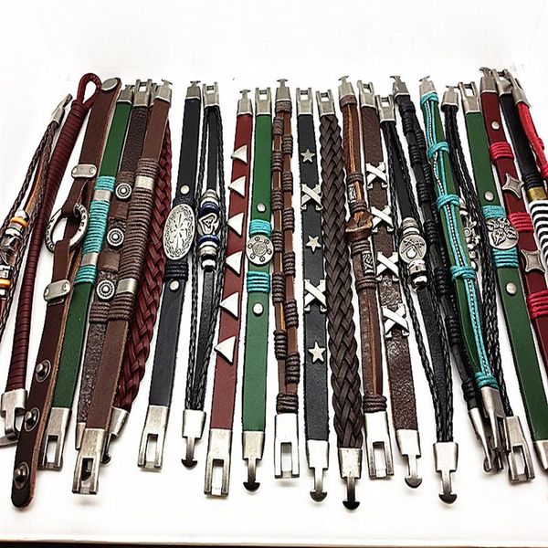 new 50pcs men's assorted genuine leather alloy retro vintage punk cuff bracelets mix designs whole lots194y, White
new 50pcs men's assorted genuine leather alloy retro vintage punk cuff bracelets mix designs whole lots194y, White