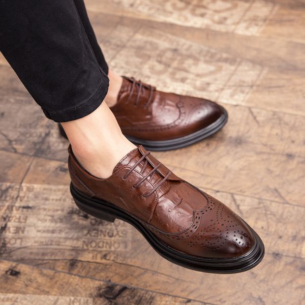 bullock men shoes pu leather flat heel casual fashion daily workplace l wedding car sewing carved lace-up british business dress shoes large, Black
bullock men shoes pu leather flat heel casual fashion daily workplace l wedding car sewing carved lace-up british business dress shoes large, Black