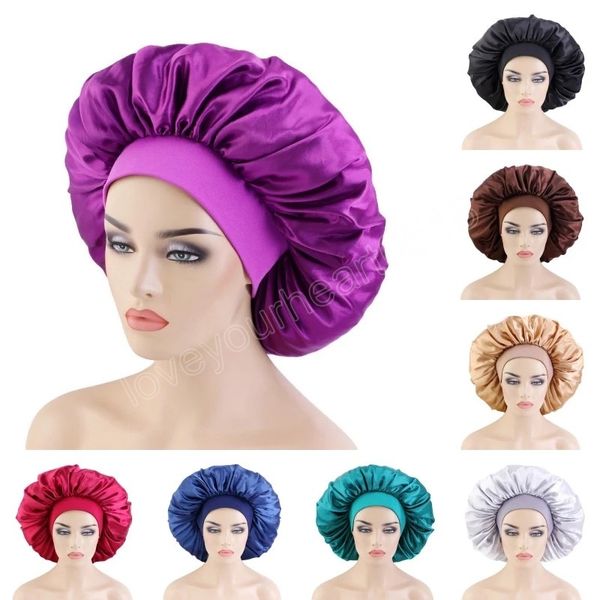 large solid color satin night caps women wide elastic band hair care bonnet soft rayon femme hair accessories sleep hats, Blue;gray
large solid color satin night caps women wide elastic band hair care bonnet soft rayon femme hair accessories sleep hats, Blue;gray