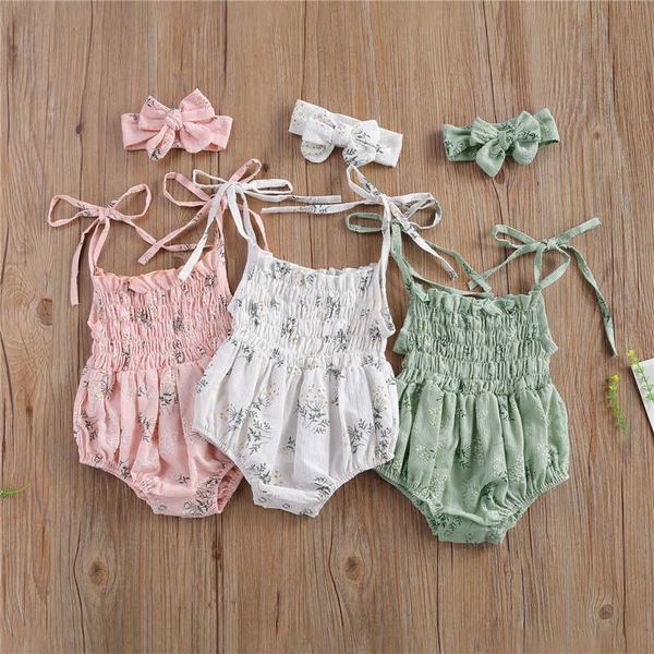 rompers 2021 summer newborn baby girls rompers headband 2 piece floral print sleeveless belt jumpsuits 018m 3 colors j220922, Blue
rompers 2021 summer newborn baby girls rompers headband 2 piece floral print sleeveless belt jumpsuits 018m 3 colors j220922, Blue