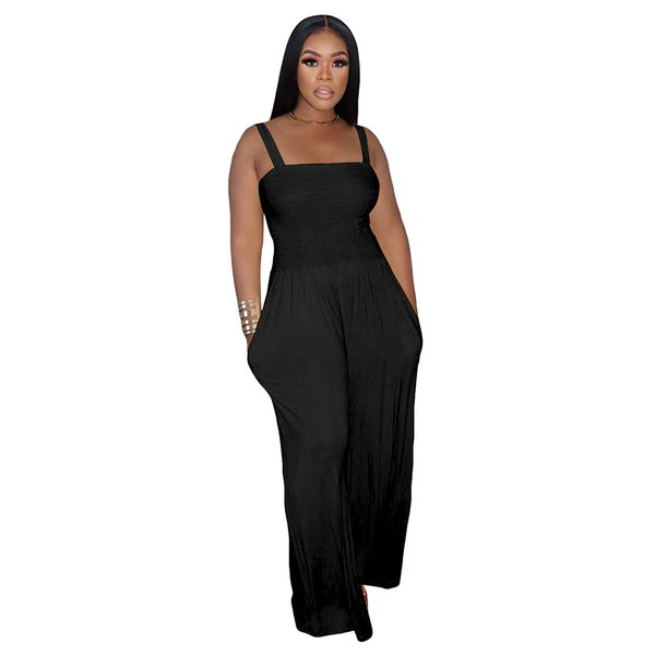 women jumpsuits loose halter strapless tube rompers casual solid color wide leg jumpsuit with pockets, Black;white
women jumpsuits loose halter strapless tube rompers casual solid color wide leg jumpsuit with pockets, Black;white