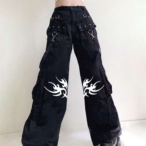 women's pants capris suchcute gothic bandage women wid leg pants dark academic casual trousers korean fashion streetwear punk style bag, Black;white
women's pants capris suchcute gothic bandage women wid leg pants dark academic casual trousers korean fashion streetwear punk style bag, Black;white