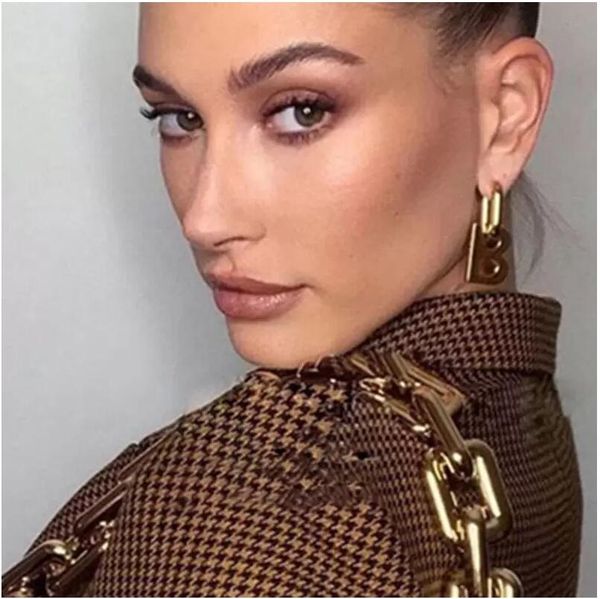 fashion real gold plated brass letter b pendant stud earrings for women charm metal statement jewelry punk accessories, Golden;silver
fashion real gold plated brass letter b pendant stud earrings for women charm metal statement jewelry punk accessories, Golden;silver