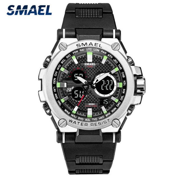 wristwatches smael 2022 es military sports men chronograph waterproof silicone army watch male clock relogio masculino 0923, Slivery;brown
wristwatches smael 2022 es military sports men chronograph waterproof silicone army watch male clock relogio masculino 0923, Slivery;brown