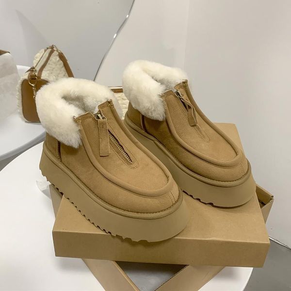winter thick soled women's boots outdoor increased zipper fur body plus velvet warm comfortable casual cotton shoes, Black
winter thick soled women's boots outdoor increased zipper fur body plus velvet warm comfortable casual cotton shoes, Black