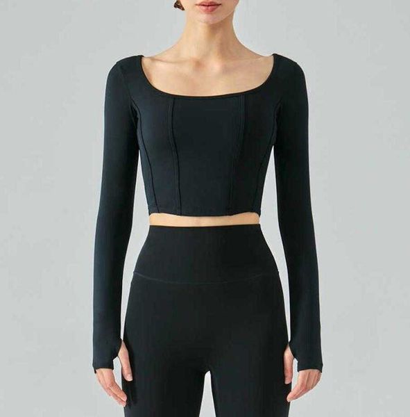 fish bone tangent square neck yoga outfits long sleeve female slim sports shirt fitness gym clothes, White;red
fish bone tangent square neck yoga outfits long sleeve female slim sports shirt fitness gym clothes, White;red
