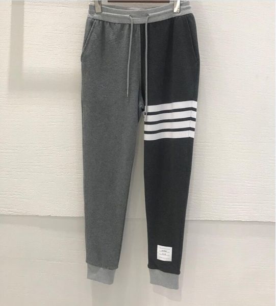 men's pants classic stripe webbing colorblock loose cotton drawstring sports sweatpants women's couple casual pants, Black
men's pants classic stripe webbing colorblock loose cotton drawstring sports sweatpants women's couple casual pants, Black