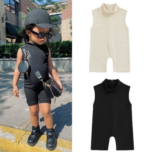 rompers fashion baby girl summer clothes solid color ribbed sleeveless turtleneck romper jumpsuit playsuit newborn clothes j220922, Blue
rompers fashion baby girl summer clothes solid color ribbed sleeveless turtleneck romper jumpsuit playsuit newborn clothes j220922, Blue