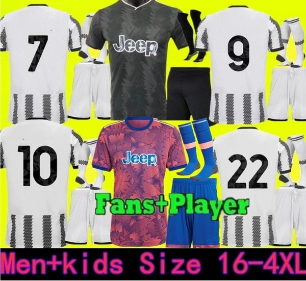 22 23 vlahovic chiesa milik soccer jerseys 2022 2023 pogba men kids kit set bonucci football shirts kit mckennie di maria uniform socks juve, Black;yellow
22 23 vlahovic chiesa milik soccer jerseys 2022 2023 pogba men kids kit set bonucci football shirts kit mckennie di maria uniform socks juve, Black;yellow