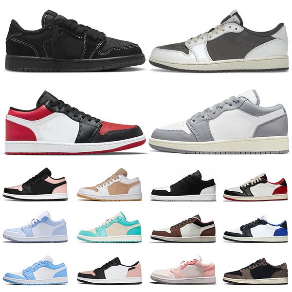men women jumpman 1 1s low basketball shoes designer ts x black phantom reverse mocha fragment bleached coral mighty swooshers pink sneakers
men women jumpman 1 1s low basketball shoes designer ts x black phantom reverse mocha fragment bleached coral mighty swooshers pink sneakers