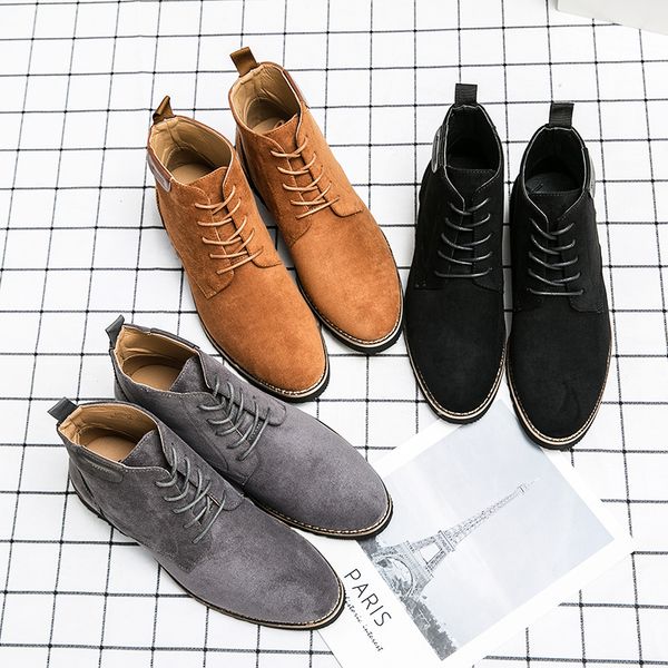 chelsea boot men shoes martin boots suede solid color all-match pointed toe lace-up casual leather shoes daily workplace l wedding business, Black
chelsea boot men shoes martin boots suede solid color all-match pointed toe lace-up casual leather shoes daily workplace l wedding business, Black