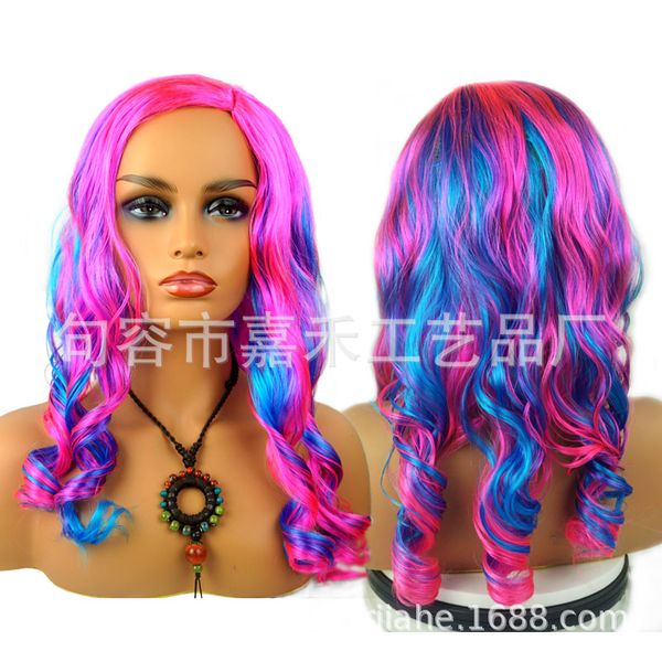 colorful wave wig anime dress up descendant headgear activity props halloween cosplay headdress, Black
colorful wave wig anime dress up descendant headgear activity props halloween cosplay headdress, Black