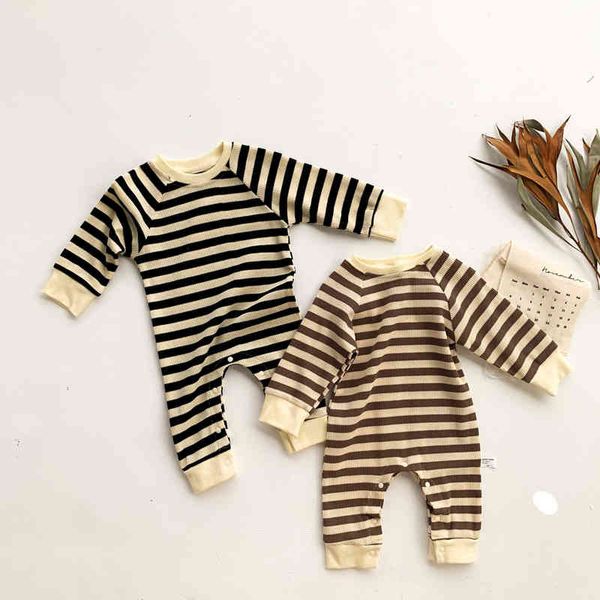 rompers newborn romper baby girls boys stripe print ribbed round neck jumpsuit elastic button cross rompers j220922, Blue
rompers newborn romper baby girls boys stripe print ribbed round neck jumpsuit elastic button cross rompers j220922, Blue