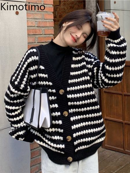 women's sweaters kimotimo small scent striped knitted vest female 2022 autumn vhals lazy sweater french retro loose long sleeve vests j, White;black
women's sweaters kimotimo small scent striped knitted vest female 2022 autumn vhals lazy sweater french retro loose long sleeve vests j, White;black