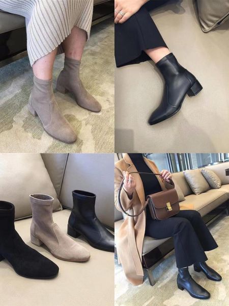 2022 designer luxury solid color martin boots women's autumn and winter leather cold protection plus cashmere shoes cashmere square toe, Black
2022 designer luxury solid color martin boots women's autumn and winter leather cold protection plus cashmere shoes cashmere square toe, Black