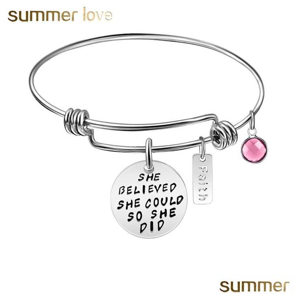 bangle inspirational faith pink birthstone charm bracelet bangle for women 60mm expandable stainless steel size wire drop delivery 20 dhpdo, Black
bangle inspirational faith pink birthstone charm bracelet bangle for women 60mm expandable stainless steel size wire drop delivery 20 dhpdo, Black