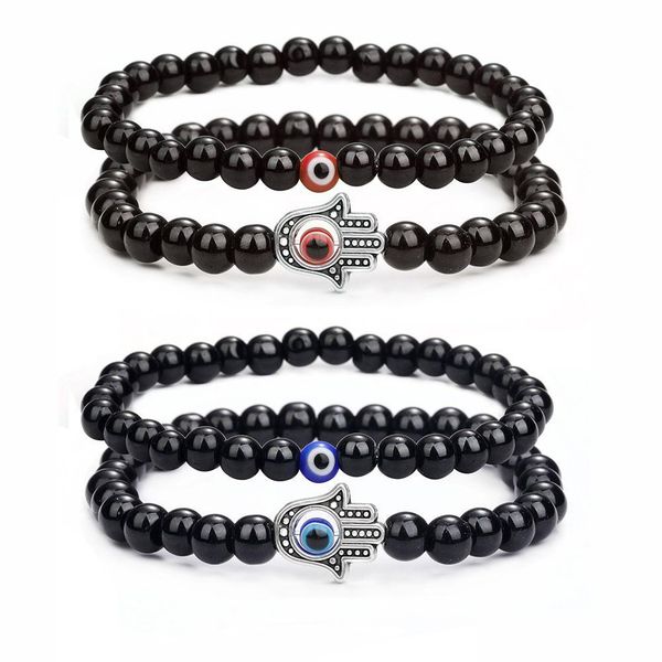beaded strands fashion 6mm natural stone beads evil blue eye strands beaded bracelet 2pcs/set handamde turkish eyes bracelets for wo dh8nm, Black
beaded strands fashion 6mm natural stone beads evil blue eye strands beaded bracelet 2pcs/set handamde turkish eyes bracelets for wo dh8nm, Black