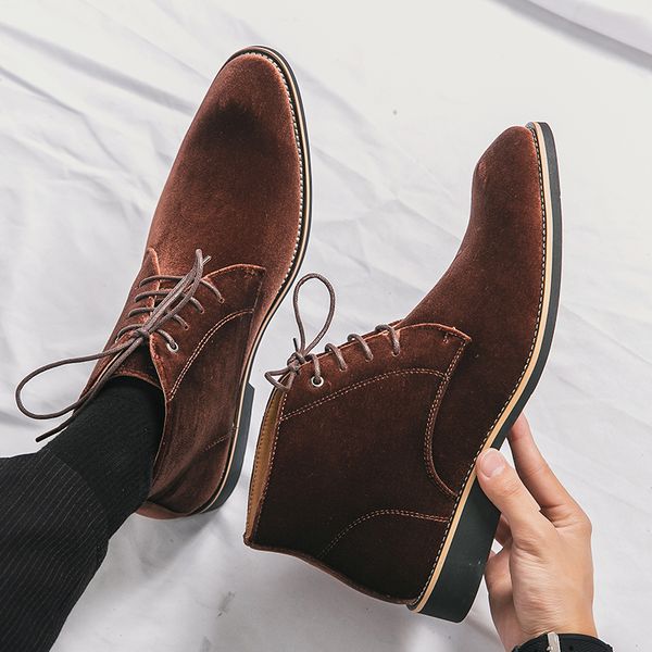 chelsea boot men shoes martin boots suede solid color pointed toe lace-up casual leather shoes daily workplace l wedding business dress shoe, Black
chelsea boot men shoes martin boots suede solid color pointed toe lace-up casual leather shoes daily workplace l wedding business dress shoe, Black