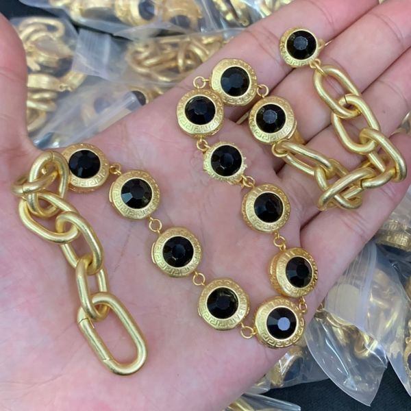 fashion designer black resin crystal necklaces bracelet earring rings set banshee medusa head portrait 18k gold plated birthday festive enga
fashion designer black resin crystal necklaces bracelet earring rings set banshee medusa head portrait 18k gold plated birthday festive enga