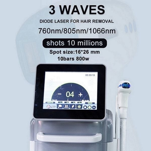 professional 3 waves laser painless hair removal machine 760nm 805nm 1066nml triple wavelength fast permanent salon use beauty equipment, Black
professional 3 waves laser painless hair removal machine 760nm 805nm 1066nml triple wavelength fast permanent salon use beauty equipment, Black