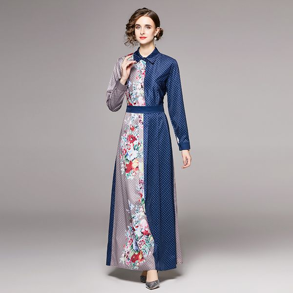 elegant women floral print button maxi dress long sleeve 2022 runway designer fashion casual office shirt dresses ladies slim a-line party c, Black;gray
elegant women floral print button maxi dress long sleeve 2022 runway designer fashion casual office shirt dresses ladies slim a-line party c, Black;gray