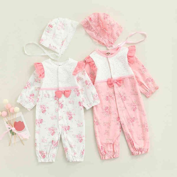 rompers new baby clothes spring romper flower lace long sleeve jumpsuit girls hat outfits sweet newborn overalls baby girls clothing j220922, Blue
rompers new baby clothes spring romper flower lace long sleeve jumpsuit girls hat outfits sweet newborn overalls baby girls clothing j220922, Blue