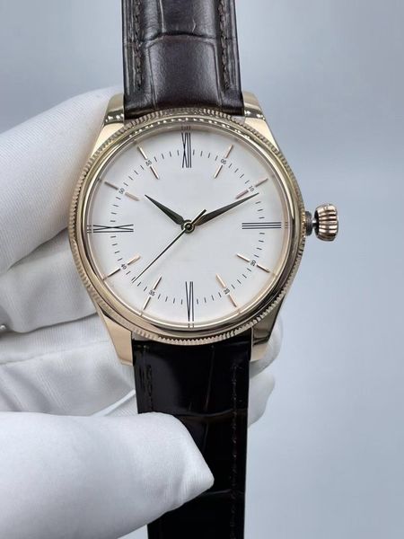 39mm mens watches automatic mechanical black leather strap man watches men's wristwatches fashion designer waterproof men wristwatch, Slivery;brown
39mm mens watches automatic mechanical black leather strap man watches men's wristwatches fashion designer waterproof men wristwatch, Slivery;brown