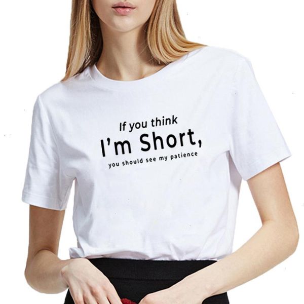 if you womens t shirt think im short print summer t-shirt women o-neck cotton, White
if you womens t shirt think im short print summer t-shirt women o-neck cotton, White