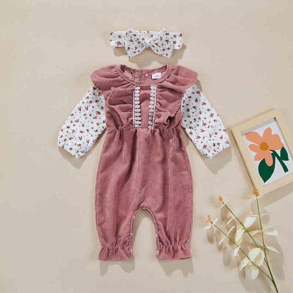 rompers 018m spring girl corduroy jumpsuit flower print patch ruffle tassels long sleeve romper headband sweet 2 piece outfit j220922, Blue
rompers 018m spring girl corduroy jumpsuit flower print patch ruffle tassels long sleeve romper headband sweet 2 piece outfit j220922, Blue