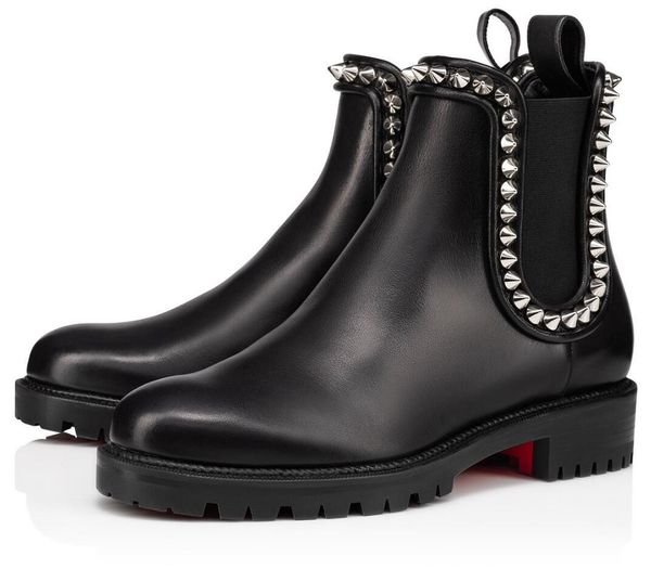 winter fashion women capahutta ankle boots platform sole chunky spikes black calf leather heels redbottoms lady motorcycle booties eu35-43
winter fashion women capahutta ankle boots platform sole chunky spikes black calf leather heels redbottoms lady motorcycle booties eu35-43